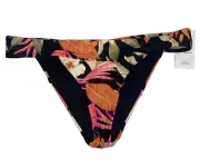 Rip Curl Womens North Shore Mirage Cheeky Bikini Bottom Black Size XL