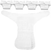 EXAOMBLE 5pcs Reusable Cotton Diaper Liners for Soft Washable Nappy Pads High Absorbency Cloth Inserts Months for Daily Use Travel Sleep