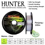 HUNTER 1LB 15LB 長度 100M KENUR STRING FISHING ROD 清晰透明顏色易於下沉抗