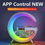15W Wireless Charger Stand Pad LED RGB Light Desk Lamp Speaker with APP Control