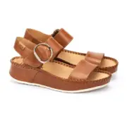 Pikolinos Women's Marina W1C-0709 Leather Platform Wedge Sandals Brandy Size 8.5
