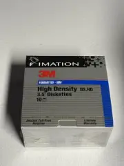 ~10 PK~ IMATION 3M IBM FORMATTED HIGH DENSITY DISKETTES 1.44 MB 3.5" DISKS NOS