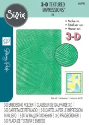 Sizzix 3D Textured Impressions Emboss Folder-Down The Line,Cosmopolitan(1Pack)
