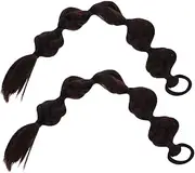 VALICLUD 2pcs Braid Wig Braided Ponytail Fake Ponytail Hair Accessories for Women Long Hair Wigs for Women Polyester Brown