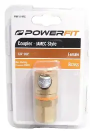 POWERFIT Jamec Style Female Coupler 1/4" BSP Brass Air Hose Fitting