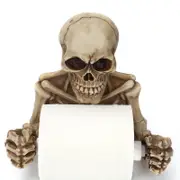 Skull Paper Roll Holder Wall Mount Toilet Bone Dry Skeleton Bathroom Decorations Paper Shelf Holder