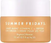 [Summer Fridays] Light Aura Vitamin C + Peptide Eye Cream - Brightening Under Eye Cream - Illuminating and Hydrating Eye Cream for an Illuminated Appearance (0.5 Fl Oz)