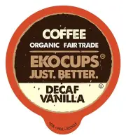 Artisan Organic Decaf Vanilla Hot or Iced Coffee, Medium Roast, in Recyclable...
