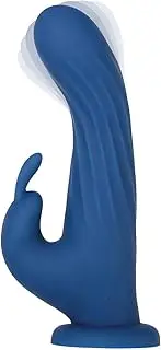 Evolved Remote Rotating Rabbit - Blue USB Rechargeable Rabbit Vibrator with Wireless Remote