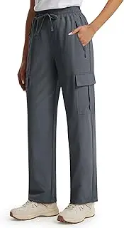 [Libin] Women's Hiking Pants 27" Lightweight Cargo Pants Quick Dry Lounge Casual Work Travel Safari Outdoor with Pockets