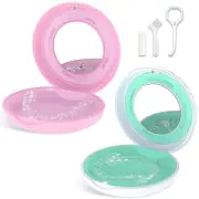 2PCS Retainer Case with Mirror and Adjustable Vent Holes Cute Slim Aligner Ca...