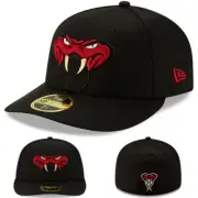 New Era Arizona Diamondbacks Elements Low Profile Black Fitted Hat Size 7 3/4