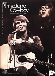 GLEN CAMPBELL RHINESTONE COWBOY SHEET MUSIC PIANO/VOCAL/GUITAR/CHORDS 1974 NEW