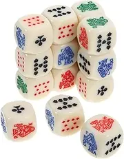 WESIEVYA Lightweight Poker Dices 16mm Acrylic Dices Perfect for Parties and Game Nights