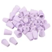 Bell End Stopper Cord Rope Lock for Drawstring Bag, Light Purple 100pcs