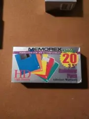 Memorex HD 3.5 In Floppy Disks 20 Pack Rainbow New Factory Sealed