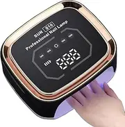 108W Nail Lamp Wireless,Rechargeable LED/UV Nail Lamp Nail Gel Polish Light Dryer for Home & Salon, Professional Nail Art Tools for Salon & Home (Black)