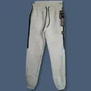 NWT MSRP $45 BKX Ricky Singh Mens Small Gray Black Sweatpants Drawstring Pockets