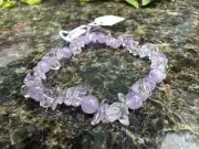 Amethyst Chip With Beads Stretchy Bracelet