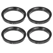 66.45mm to 57.1mm Universal Car Hub Centric Rings Black - Pack of 4