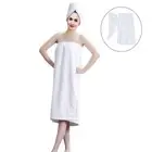 Bathrobe Women Soft Spa Bath Body Wrap Set Towel With Fast Dry Hair Drying HOT