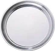 Round Serving Tray, Stainless Steel Serving Tray, Washable Reusable Pan for Drinks Food Round
