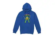 Teenage Mutant Ninja Turtles Mens Leonardo Retro Hoodie (Royal Blue) - UTTV8853