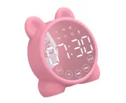 S27 Wireless Pink Cat Shape Bluetooth Speaker Bedside Alarm Clock Subwoofer Mini Portable Card Player for Home Use Acoustics