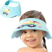 Baby Shower Caps Shield - Adjustable Kids Shower Cap Bath Shampoo Washing Hair Protection Soft Cartoon for Baby Toddler