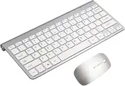 Ultra-Thin 2.4g Wireless Keyboard and Mouse Set Low Profile Quiet Keyboard for Home Office