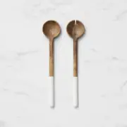 Salisbury & Co Calla Salad Server Set 2pc White