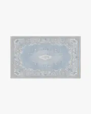 90' x 150' | Machine Washable Runner Rug | Kid & Pet Friendly | Indoor Rug | Lady Whistledown Soft Blue Rug by Bridgerton | Ruggable