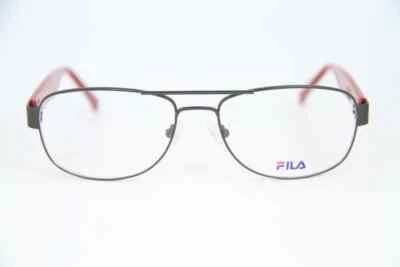 FILA VF9726 Gray Red Metal Eyeglasses Optical Frame