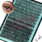 Wispy Eyelash Extensions, 280 Pieces, Cluster Lashes, 30D, 40D Lash Clusters, Individual Eyelashes, DIY Eyelash Extensions, Natural Lash Cluster Extension, Soft False Eyelashes at Home for Beginners