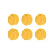 Momentary Game Push Button Switches Game Small Button 30mm/Yellow/6 Pcs