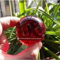 在飛比找ETMall東森購物網優惠-酒紅色擺件家居裝飾底座水晶球