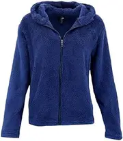 [FIL] Women's Teddy Fur Zip Up Hoodie Jacket Fleece Soft Winter Sherpa Fluffy Coat