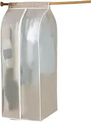 [Generic] Garment Bags Dust Cover Coat Hanging Clothes Storage Bag Premium Thickened Clothing Organizer Moisture-proof Dust-proof Clothes Cover (Transparent, 60 * 50 * 120cm)