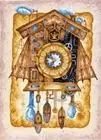 Cross stitch kit - Cuckoo clock 40x54cm Beige Aida 14ct needlepoint kit