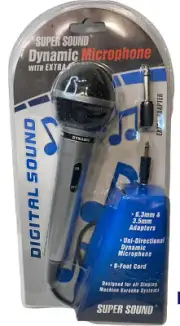Digital Sound Professional Microphone with plug 3.5mm 6.3mm, cord Distance 280cm