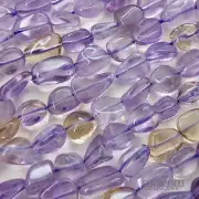 15" Natural Ametrine Amethyst Citrine Free Form Nugget Beads ap. 8x9mm #15218