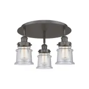 Innovations Lighting 916-3C-9-17 Canton Flush Canton 3 Light 17"W - Bronze