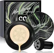 Cynamus Mushroom Head Air Cushion, CC Cream, Foundation Cover Concealer Makeup Moisturising Brightening Pigment Liquid Foundation, Perfect Coverage, Makeup for All Skin (01 Ivory)