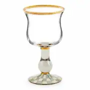 Mackenzie Child’s Sterling Check Wine Glass