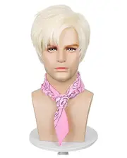 Ken Blonde Mens Costume Wig