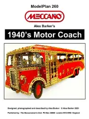 Meccano Model Plan - 1940's Motor Coach