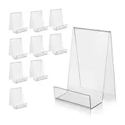 Acrylic Book Stand with Ledge Clear Display Easels Plate for Books Display,9056