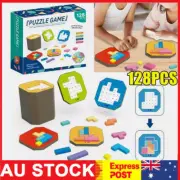 NEW 128Pcs Colorful Block Jigsaw Puzzle Game, Block Tangram Toy BK