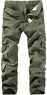 [Haitpant] Men Cargo Pants Casual Multi-Pocket Cotton Overall Trousers Autumn Army Joggers Pants