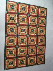 Quilt handmade,Beautiful vibrant,lovingly designed and quilted, Earthtone colors